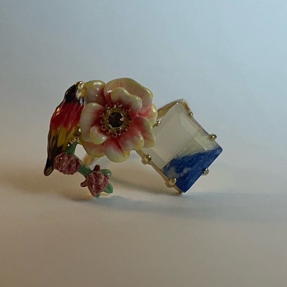 Les Néréides adjustable Bird and Square Ring -52 - Picture 4 of 4